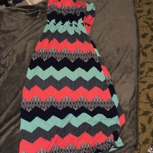 Chevron maxi dress